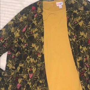 XL lularoe Sarah and XL mustard Carly